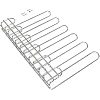 Emuca - Porta copas de 5 líneas para muebles- Soporte para copas para Estantes o Bares- 320 mm- Acero cromado